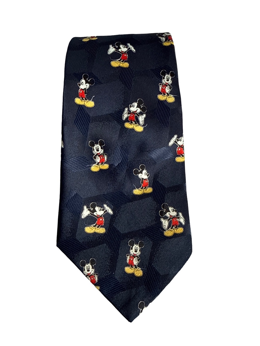 MICKEY MOUSE Tie Navy Blue Novelty Necktie Disney Mickey Inc Dad Classic Cartoon